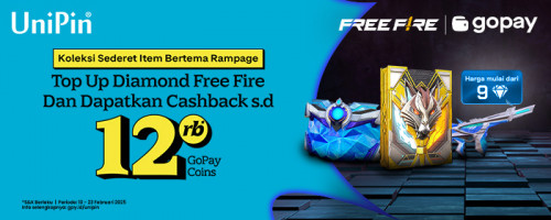 Raih Grand Prize Rampage Hyperbook dengan Top Up Diamond Free Fire Pakai GoPay!